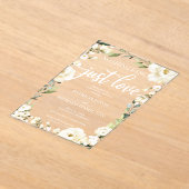 Niets Fancy Liefde Weddenschap Acryl Uitnodigingen (Laagn)