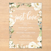 Niets Fancy Liefde Weddenschap Acryl Uitnodigingen (Voorkant)