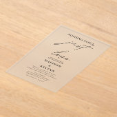 Niets Fancy Liefde Weddenschap Acryl Uitnodigingen (Laagn)