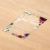 Niets Fancy Liefde Weddenschap Acryl Uitnodigingen (Laagn)