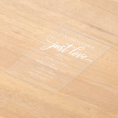 Niets Fancy Liefde Weddenschap Acryl Uitnodigingen (Laagn)