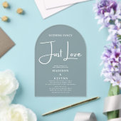 Niets Fancy Liefde Weddenschap Acryl Uitnodigingen (Insitu (Huwelijk))