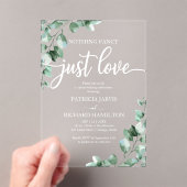 Niets Fancy Liefde Weddenschap Acryl Uitnodigingen (Insitu (Draagbaar))