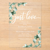 Niets Fancy Liefde Weddenschap Acryl Uitnodigingen (Voorkant)