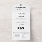 Niets Fancy Liefde Weddenschap All In One Uitnodiging (Binnen)