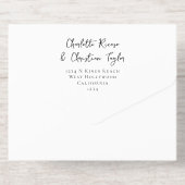 Niets Fancy Liefde Weddenschap All In One Uitnodiging (Achterzijde)