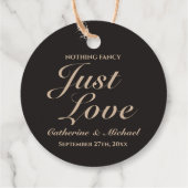 Niets Fancy Liefde Weddenschap Bedankjes Labels (Achterkant)