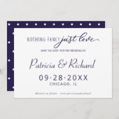 Niets Fancy Liefde Weddenschap bespaart de datum Kaart (Voorkant / Achterkant)