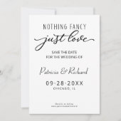 Niets Fancy Liefde Weddenschap bespaart de datum Kaart (Voorkant)