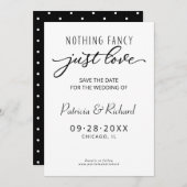 Niets Fancy Liefde Weddenschap bespaart de datum Kaart (Voorkant / Achterkant)