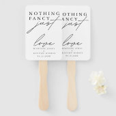 Niets Fancy Liefde Weddenschap Handwaaier (Voorkant en achterkant)