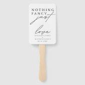 Niets Fancy Liefde Weddenschap Handwaaier (Achterkant)