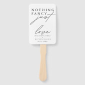 Niets Fancy Liefde Weddenschap Handwaaier (Voorkant)