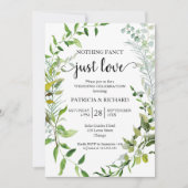 Niets Fancy Liefde Weddenschap Kaart (Voorkant)