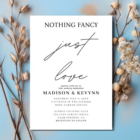 Niets Fancy Liefde Weddenschap Kaart