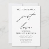 Niets Fancy Liefde Weddenschap Kaart (Voorkant)