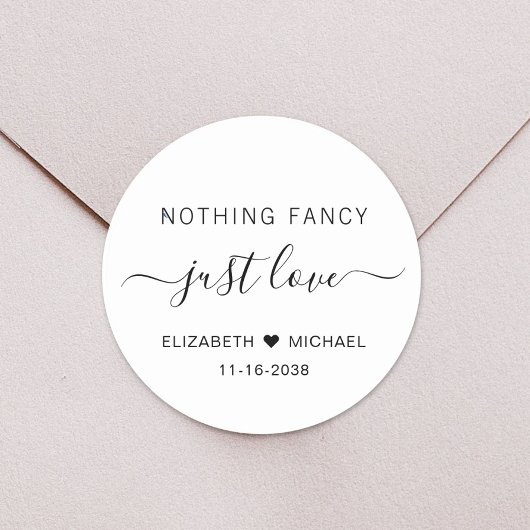 Niets Fancy Liefde Weddenschap Ronde Sticker