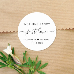Niets Fancy Liefde Weddenschap Ronde Sticker