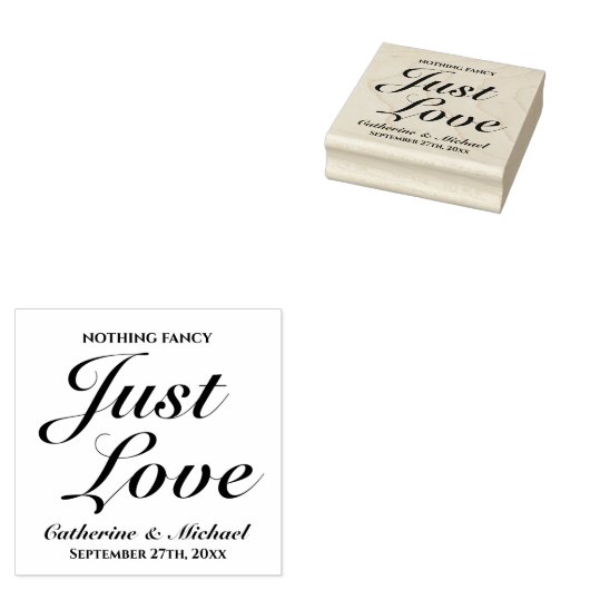 Niets Fancy Liefde Weddenschap Rubberstempel (Gestempeld)