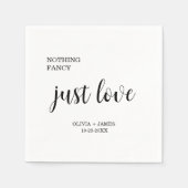 Niets Fancy Liefde Weddenschap Servet (Voorkant)