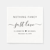 Niets Fancy Liefde Weddenschap Servet (Voorkant)