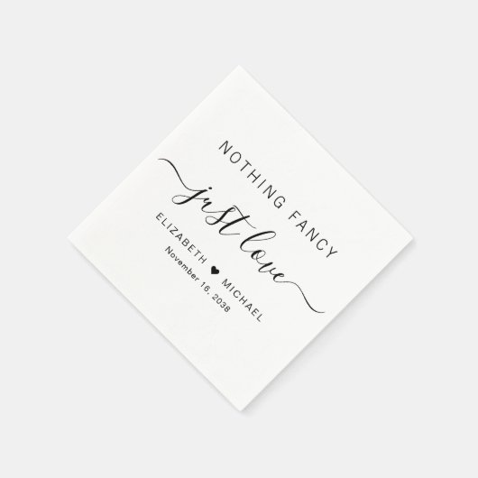 Niets Fancy Liefde Weddenschap Servet (Hoek)