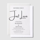 Niets Fancy Liefde Weddenschap Vellum Uitnodigingen (Offset)