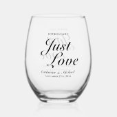 Niets Fancy Liefde Weddenschap Wijnglas Zonder Voet (Achterkant)