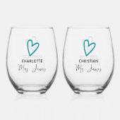 Niets Fancy Liefde Weddenschap Wijnglas Zonder Voet (Voorkant)