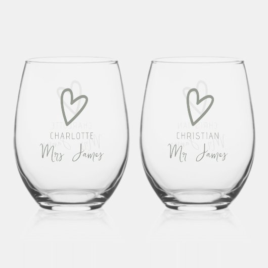 Niets Fancy Liefde Weddenschap Wijnglas Zonder Voet (Achterkant)