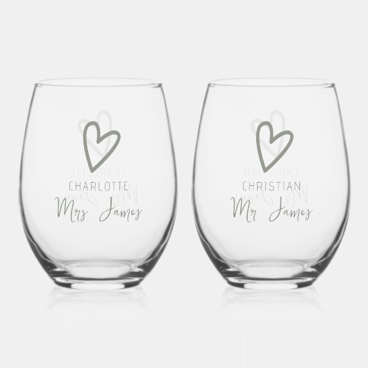 Niets Fancy Liefde Weddenschap Wijnglas Zonder Voet (Voorkant)