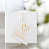 Niets Fancy, maar liefdesminimalistisch huwelijk Bedankjes Labels