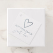 Niets Fancy, maar liefdesminimalistisch huwelijk Bedankjes Labels (Met doos)