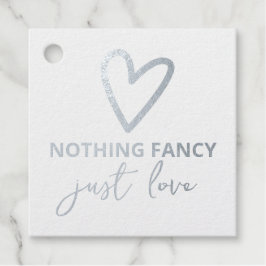 Niets Fancy, maar liefdesminimalistisch huwelijk Bedankjes Labels