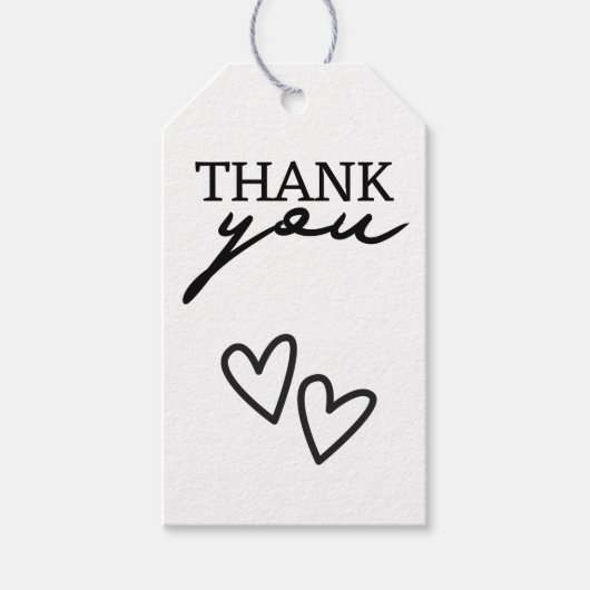 Niets Fancy, maar liefdesminimalistisch huwelijk Cadeaulabel (Voorkant)