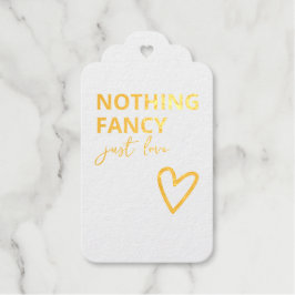 Niets Fancy, maar liefdesminimalistisch huwelijk Cadeaulabels