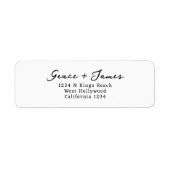 Niets Fancy, maar liefdesminimalistisch huwelijk Etiket (Voorkant)