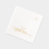 Niets Fancy, maar liefdesminimalistisch huwelijk Folie Servetten (Links)