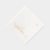Niets Fancy, maar liefdesminimalistisch huwelijk Folie Servetten (Rechts)