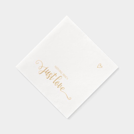 Niets Fancy, maar liefdesminimalistisch huwelijk Folie Servetten (Rechts)