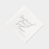 Niets Fancy, maar liefdesminimalistisch huwelijk Folie Servetten (Rechts)