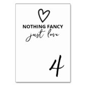 Niets Fancy, maar liefdesminimalistisch huwelijk Kaart (Achterkant)