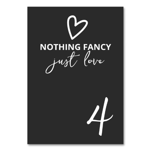 Niets Fancy, maar liefdesminimalistisch huwelijk Kaart (Achterkant)