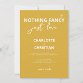 Niets Fancy, maar liefdesminimalistisch huwelijk Kaart (Voorkant)