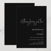 Niets Fancy, maar liefdesminimalistisch huwelijk Kaart (Voorkant / Achterkant)