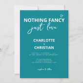 Niets Fancy, maar liefdesminimalistisch huwelijk Kaart (Voorkant)