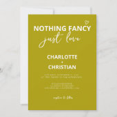 Niets Fancy, maar liefdesminimalistisch huwelijk Kaart (Voorkant)