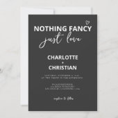 Niets Fancy, maar liefdesminimalistisch huwelijk Kaart (Voorkant)