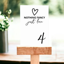 Niets Fancy, maar liefdesminimalistisch huwelijk Kaart