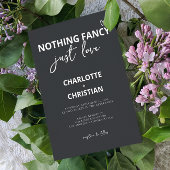Niets Fancy, maar liefdesminimalistisch huwelijk Kaart